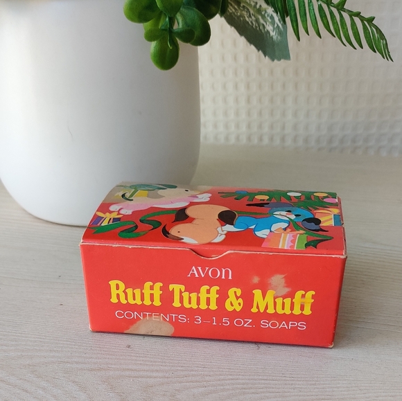 Vintage 1968 Avon Ruff, Tuff & Muff  Set of 3 puppy 1.5 oz Soaps - Picture 3 of 5